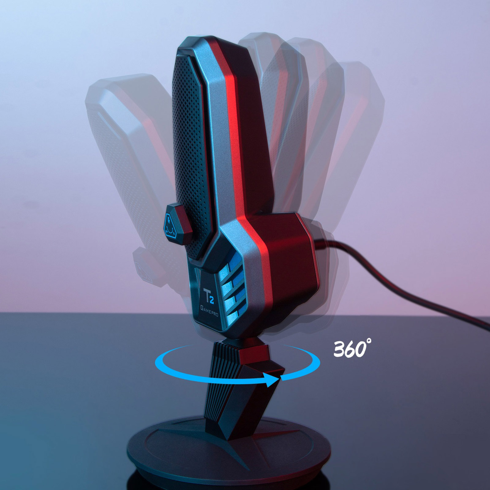 Zeiwohndc Microphone with Bracket Stand for Birthday Recording Streaming Conference