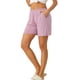 thumbnail image 4 of Pantalones cortos de pijama de modal para mujer INSPIRE CHIC, suaves y cómodos, con bolsillos, pantalones cortos elásticos de boxeador, ropa de dormir XS, rosa, 4 of 6