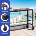 thumbnail image 3 of ModFusion 55" Long Bar Table, High Pub Table w/ Sturdy Frame for Terrace, Outdoor, Backyard, Pool Area - Black, 3 of 9