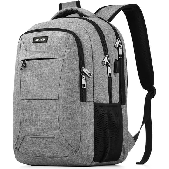Mochila BIKROD para portátil de 17 pulgadas para hombre y mujer, color gris