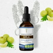 Amla Tincture Alcohol-FREE Extract, Organic Amla (Emblica Officinalis) Dried Fruit 2 oz