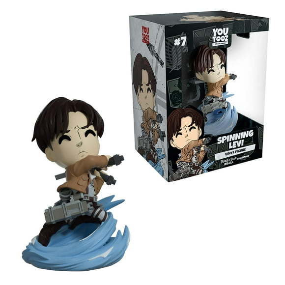 Youtooz Spinning Levi Figura de vinilo de 4.5 ", Levi Ackerman coleccionable de Attack on Titan Anime Attack on Titan Collection