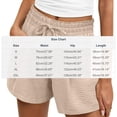 thumbnail image 2 of Olyvenn Women's Summer Casual Ruffled Drawstring Shorts Pocket Beige XXL, 2 of 3