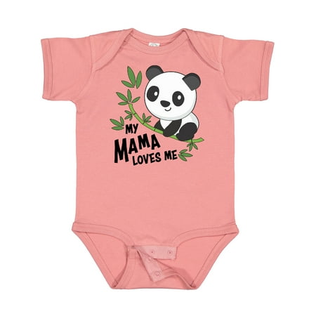 

Inktastic My Mama Loves Me- Cute Panda Gift Baby Boy or Baby Girl Bodysuit