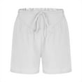 thumbnail image 7 of Mitankcoo Women's Drawstring Elastic Waist Shorts - with Pockets Cropped Fit - Casual Comfort Short Pants, 7 of 7
