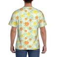 thumbnail image 3 of Bixox Men's Tree Palms Lemon Printed Short Sleeve Skinny Athletic T-Shirt, 3 of 6