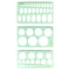 thumbnail image 1 of 3 piezas en 1 juego de plantillas de dibujos multiusos, reglas geométricas de medición, reglas de borrador de plástico para material escolar, oficina, estudiantes (verde claro), 1 of 5
