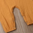 thumbnail image 4 of ITFABS Baby Romper,Solid Color Ribbed Button-Down Long Sleeve Round Neck Romper, 4 of 5