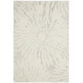 thumbnail image 2 of SAFAVIEH Bella Goran Abstract Bursting High-Low Wool Area Rug, Silver/Ivory, 4' x 6', 2 of 8