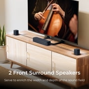 ULTIMEA Aura S4T 7.1ch TV Soundbar with 4 Surround Speakers, Surround Sound System with 5.25 Subwoofer, App Control, Bluetooth 6.0, HDMI/OPT/AUX, Peak Power 350W