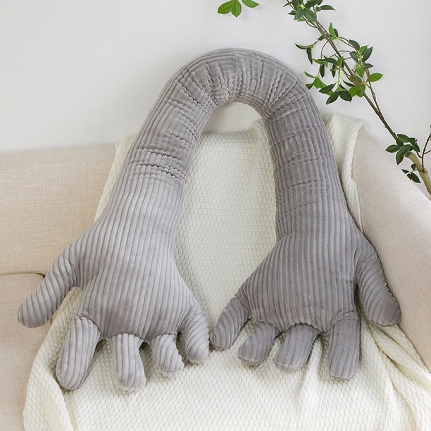 Almohada de forro polar divertida para dormir - juguete de cojín suave para abrazos, diseño realista de brazos y palmas para adultos, regalo perfecto para Navidad o San Valentín