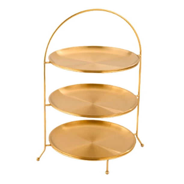 Soporte para pasteles, plato de postre, soporte para servir en niveles, mesa de dulces, expositor para cupcakes en niveles 3 capas 23cm