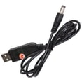 thumbnail image 2 of HQRP USB to DC 9V Step-Up Cable for Radio, Wireless Speaker, Tablet PC, Headphone Amplifier Cord Lead Wire + HQRP Coaster, 2 of 4