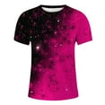 thumbnail image 4 of Sngxgn Mens Casual T Shirt Stretch Short Sleeve Slim Fit Crew Neck Solid Basic Tops(Hot Pink,S), 4 of 4
