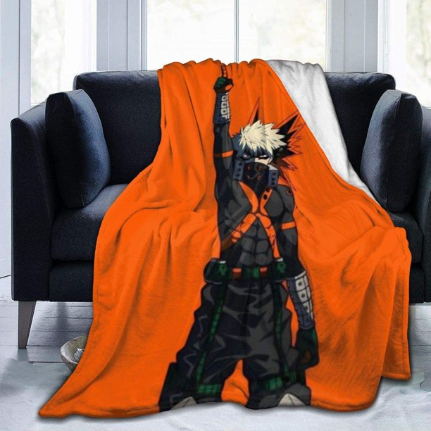 Luxury Fleece Bed Blankets, HeroAca Bnha Anime Katsuki Bakugo Kacchan