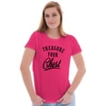 thumbnail image 3 of Treasure Your Chest Breast Cancer Womens Slim Fit Graphic Tee Brisco Brands M, 3 of 5