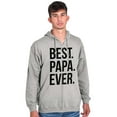thumbnail image 5 of Best Papa Ever Fathers Day Gift Zip Hoodie Sweatshirt Men Brisco Brands X, 5 of 6