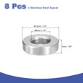 thumbnail image 2 of 8 Pcs Entretoises en Acier Inoxydable 304 1/2 Pouces OD x 1/4 Pouces ID x 1/8 Pouces Longueur(12x6x3mm) Vis Support de Bague Finition Simple Non Filetée Entretoises Rondes en Métal pour Vis M3 Boulons et Tringles, Argent, 2 of 6