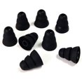 thumbnail image 1 of GHSDFBB Triple Flange Conical Replacement Silicone Earbuds 4 Pairs (Set of 8 Pieces). Compatible with Most in Ear Headphone Brands. Size: Large. Black, 1 of 2
