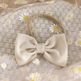 thumbnail image 4 of Toddler Baby Girl Outfits Short Sleeve Ribbed T-Shirt Bow Overall Dresses Suspender Skirt Set Summer Baby Girl Outfit, 4 of 6