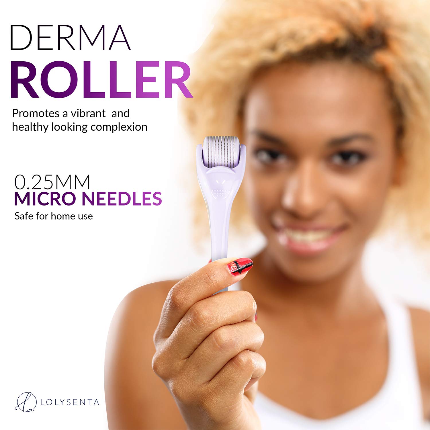 Derma Roller 0.25mm, Titanium Microneedle Roller for Face - image 2 of 6