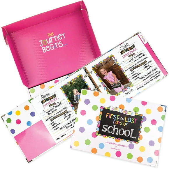 Deals Of The Day Clearance Prime School Days Memory Book Scrapbook Album For Kids Preschool To College Keepsake Pocket For Every Grade Photo Pages For Class Photos & School Pictures Pink