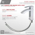 thumbnail image 2 of Stylish Sabana Ht 7" Single Handle Polished Chrome Bathroom Faucet B-109C, 2 of 11