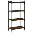 thumbnail image 6 of vidaXL Modern 4 Shelf Bookcase Storage Bookshelf Display Cabinet Brown Engineered Wood 47.2 in H x 23.6 in L x 11.8 in W, 6 of 9