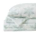 thumbnail image 6 of Great Bay Home Printed Velvet Plush Warm and Cozy Fleece Sheet Set  (Full, Large Snowflake), 6 of 6