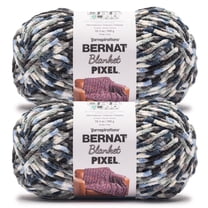 Bernat® Blanket Pixel™ #6 Super Bulky Polyester Yarn, Out At Sea 10.5oz/300g 191 Yards (2 Pack)
