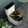 thumbnail image 3 of HELLHERO 2 Pcs Set Lid Cover Set for Toilet Soft Elastic Fabric, Fits All Toilet Shapes, Bathroom Bee, 3 of 8
