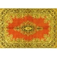 thumbnail image 1 of Ahgly Company Machine Washable Indoor Rectangle Persian Yellow Traditional Area Rugs, 6' x 9', 1 of 4