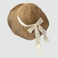 thumbnail image 2 of ZQUUVOU Women's Beach Straw Hat Big Wide Brim UV Protection Summer Vacations Packable Foldable Sun Hats Brown J, 2 of 2
