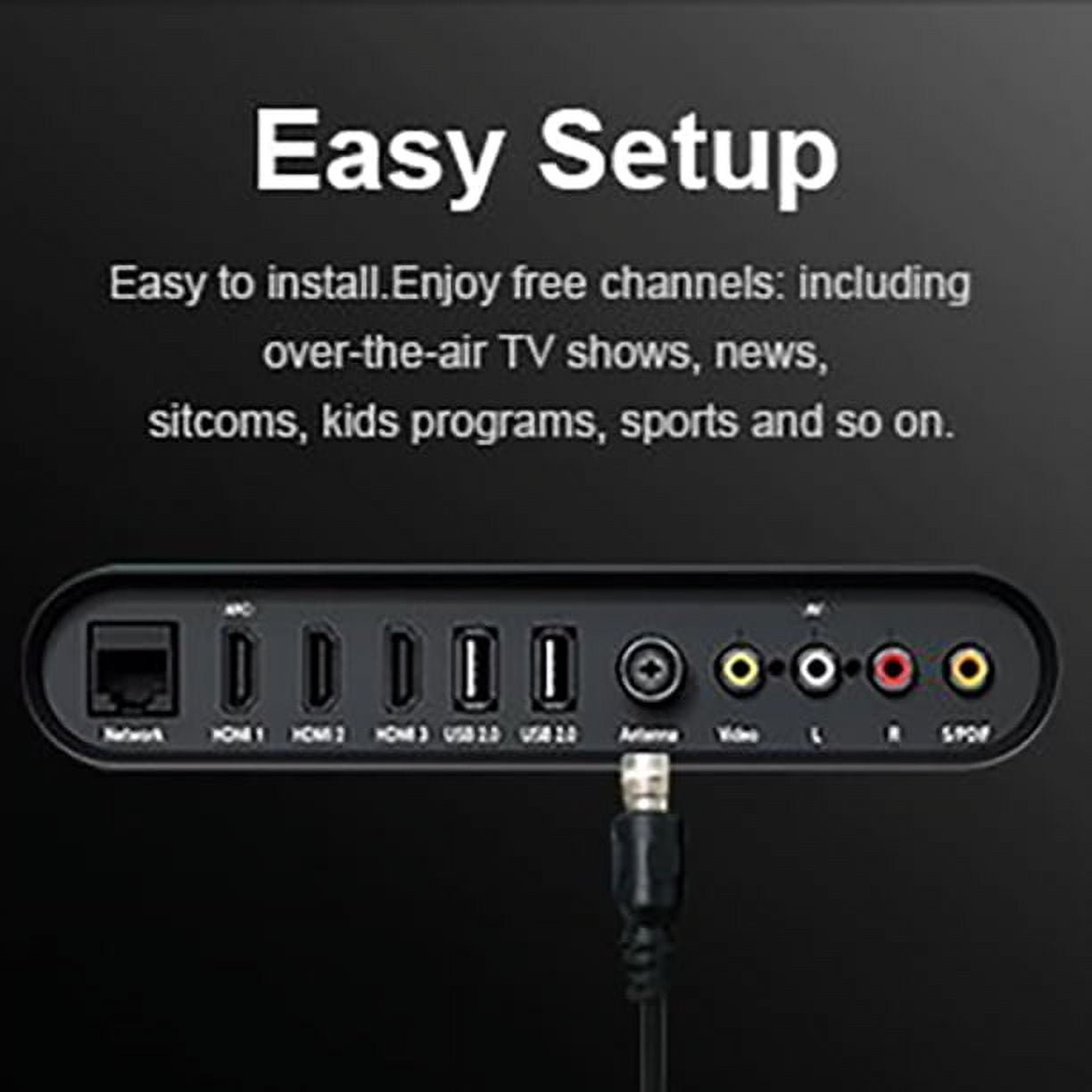 2024 Newest TV Antenna for Digital TV Indoor, 130+ Miles Range HDTV Antenna, Digital Indoor HDTV Antenna with Switch Amplifier Signal Booster for 4K HD Local Channels All TV's 18ft Coax Cable