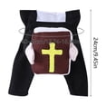 thumbnail image 3 of Tuvgenk Halloween Pet Pastor Costume for Dogs Cats, Priest Outfit with Hood for Holiday Party Dress Up, Cute Photo Prop for Small Animals, Size S, 3 of 7
