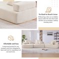 thumbnail image 3 of 156"Modular Sectional Sofa with Square Arm&6 Pillows,Upholstered Floor Couch Set with No Wooden Frame,Modern Sectional Couches for Living Room, Apartment and Office,Beige, 3 of 9