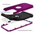 thumbnail image 3 of Dteck Case for Apple iPhone 13 mini 5.4-inch,Shockproof Rubber Case 3-Layer Protection Armor Hybrid Hard Phone Back Cover for iPhone 13 mini,Purple, 3 of 6