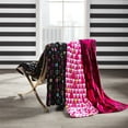 thumbnail image 3 of Betsey Johnson Skull Party Pink Ultra Soft Plush Throw, 3 of 4