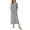 Light Grey, variant on Ekouaer Women Long House Coat Zipper Front Robes Full Length Nightgowns with Pockets Striped Loungewear