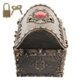 thumbnail image 5 of Cofre del tesoro pequeño Cofre pirata Cofre del tesoro vintage Cofre del tesoro pequeño con cerradura y llave, 5 of 5