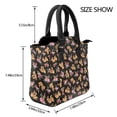 thumbnail image 2 of Lsque Rose Flower Bear Pattern Leather Rivet Shoulder Bag – Elegant Genuine Leather & Microfiber PU Crossbody with Detachable Adjustable Strap, 2 of 5