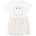 thumbnail image 3 of Inktastic Cute Tooth Girls Toddler Dress, 3 of 5