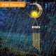 thumbnail image 5 of Campanas de viento solares LED para jardín, campanas de viento lunares, luces solares metálicas para exteriores para jardín, fiestas, patios, terrazas, jardines y decoración del hogar., 5 of 5
