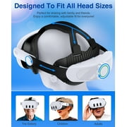 QQV Head Strap for Meta Quest 3/3S/Quest 2,VR Accessories Strap with Double Knobs Adjustable Elite Strap
