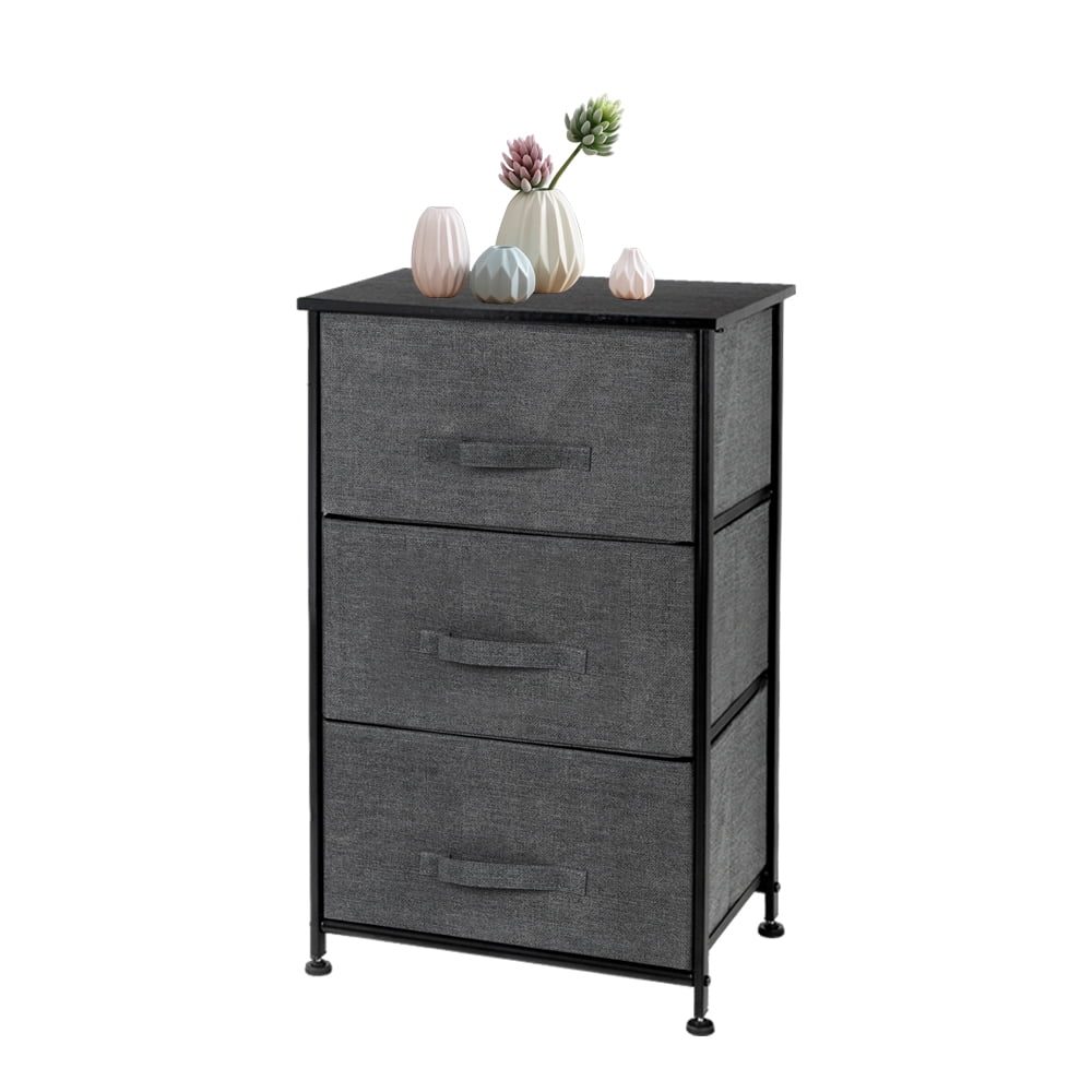 Lowestbest 3-Tier Dresser Drawer, End Table Storage with 3 Drawers, Nightstand Shelf Storagefor Closets/Nursery/Dorm Room/Hallway Lowestbest 3-Tier Dresser Drawer, End Table Storage with 3 Drawers, Nightstand Shelf Storagefor Closets/Nursery/Dorm Room/Hallway