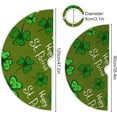 thumbnail image 3 of FMSHPON Clover Leaves Xmas Christmas Tree Skirt Stand Mat for Holiday Party Decoration Indoor Outdoor 48 inches, 3 of 6