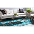 thumbnail image 3 of Unique Loom Taftan Collection Geometric Tribal Area Rug, 8 x 10 Feet, Turquoise/Gray, 3 of 5