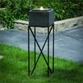thumbnail image 2 of LuxenHome Cement/Iron Raised Stone Finish Outdoor Patio Fountain, 2 of 7