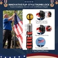 thumbnail image 3 of Yescom EZ GO 20ft Telescopic Flag Pole Kit Wheel Tire Mount Stand Upgrade Rotating Lock Outdoor Camper RV Tailgate Black, 3 of 10