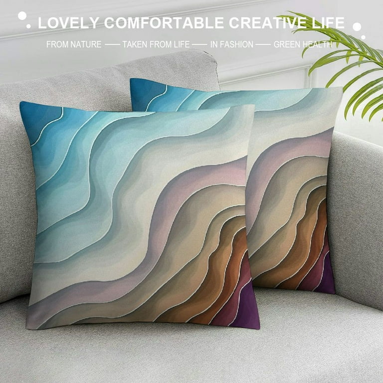 Mid Century Modern Lumbar Pillow Covers 16x24 - Black And Cream Geometric Pattern, Outdoor Sofa Decorative Cushion Covers